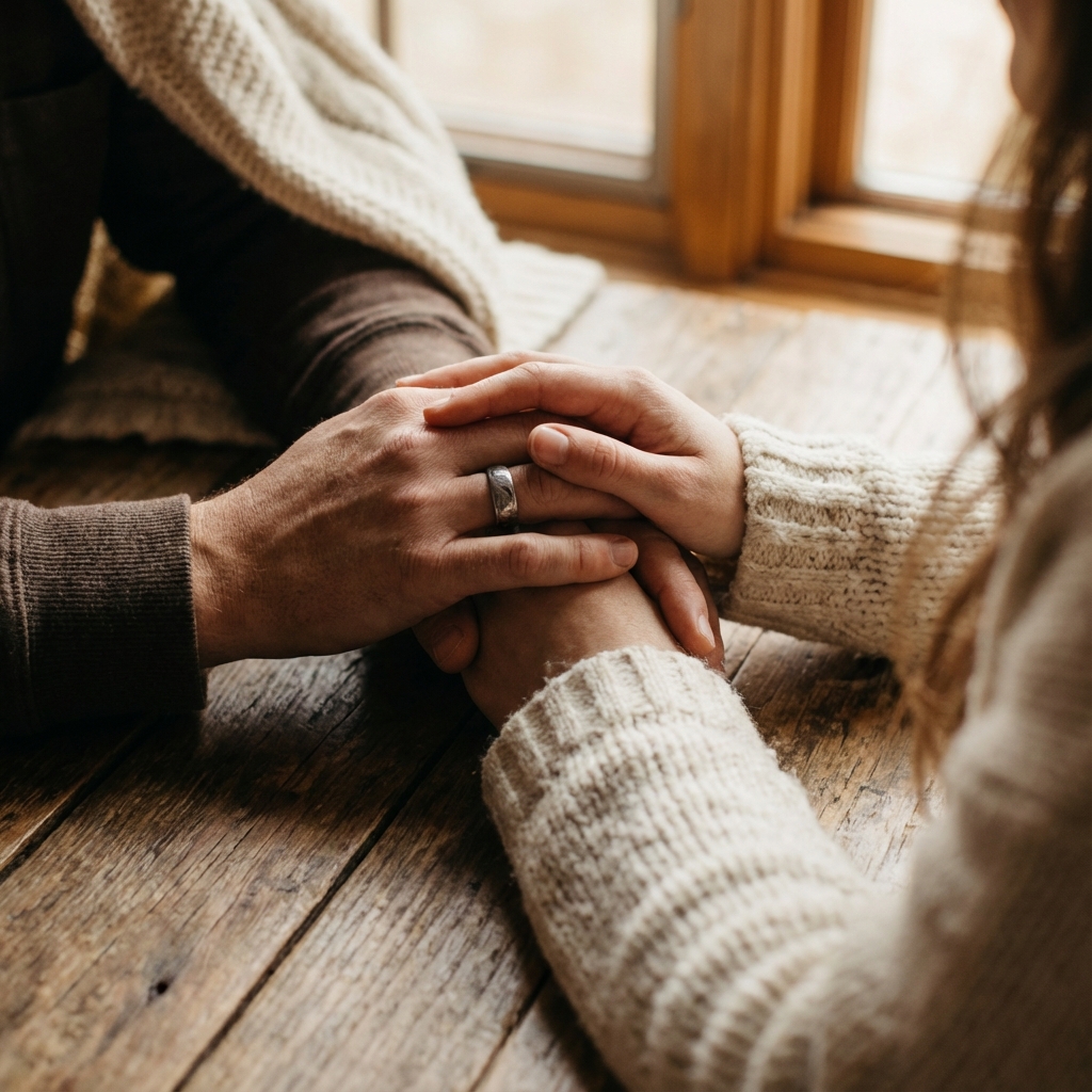 Hände halten, Symbol für Verbindung